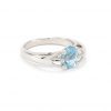 Bague Grenouille - Or blanc 18 carats et Aigue Marine 3