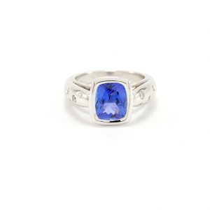 Bague or blanc - Tanzanite 1