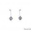 Pendants d'oreilles Eclosion Saphirs bleus et diamants