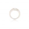 Bague de fiançailles - Solitaire épuré or gris et diamants