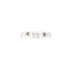 Bague de fiançailles - Solitaire épuré or gris et diamants 5