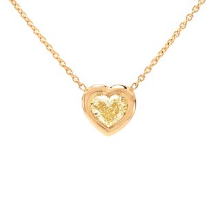 Pendentif Love - Or Jaune et Diamant Jaune