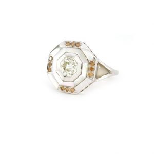 Bague Palais des Glaces - Or blanc, nacre et diamants - 6