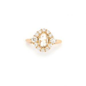 Bague Panier Rose Cut - Or jaune et Diamants 3