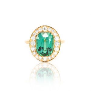 Bague Holy, or blanc, Tourmaline et diamants 3