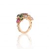 Bague Jungle, or rouge et pierres précieuses 3