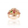 Bague Jungle, or rouge et pierres précieuses 6