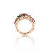 Bague Jungle, or rouge et pierres précieuses 7