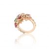 Bague Jungle, or rouge et pierres précieuses 9
