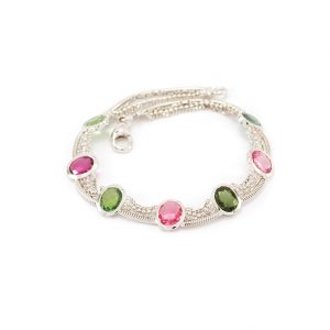 Bracelet Jaipur, Or et Tourmalines 5