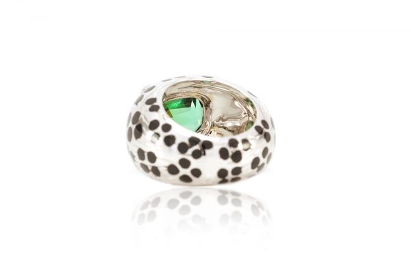 Bague Grrrrr, Or blanc Tourmaline et Laque 3