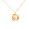 Pendentif Golden, or diamant et perle 2