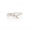 Alliance Enlacée, or blanc et diamants 2