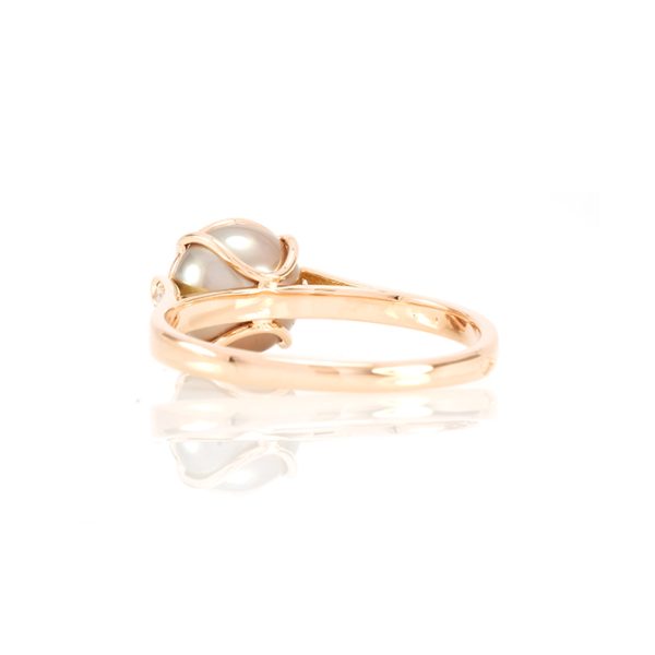 Bague Ellipse, or rouge, diamants, perle et rubellite 4