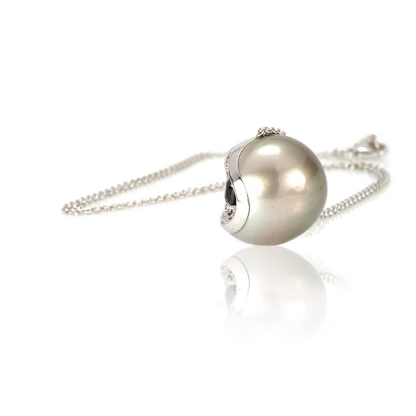 Pendentif Heart Mother, Perle de Tahiti, or diamants et spinelle 3