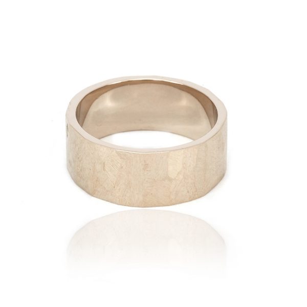 Alliance Ecailles grise, or blanc 18k 3