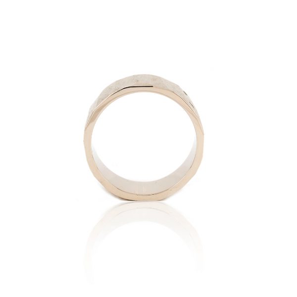 Alliance Ecailles grise, or blanc 18k 4