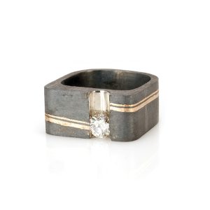 Bague Walk The Line, argent or et diamant 3