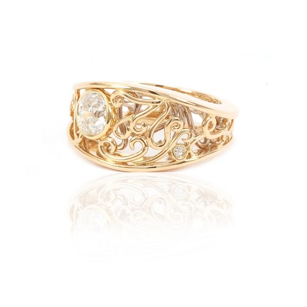 Bague Dualità, or jaune et blanc 18k, diamants 1