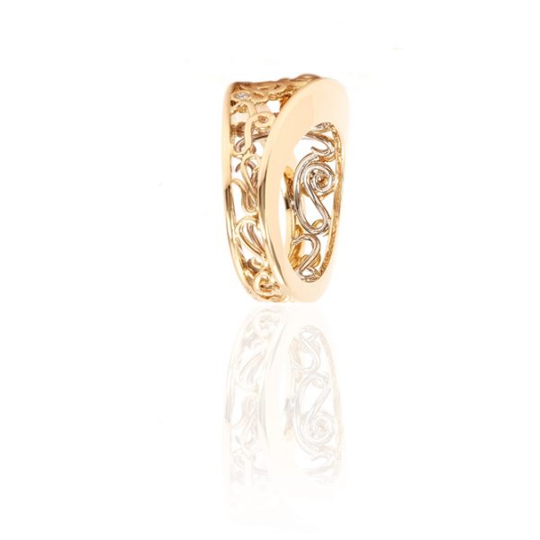 Bague Dualità, or jaune et blanc 18k, diamants 2