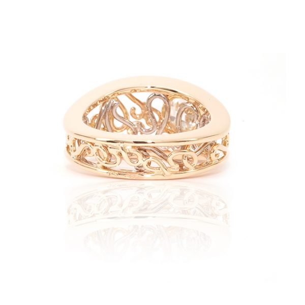 Bague Dualità, or jaune et blanc 18k, diamants 5