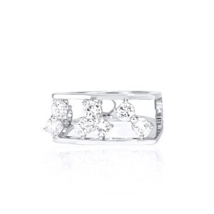 Bague Stellar, Or blanc et diamants 6