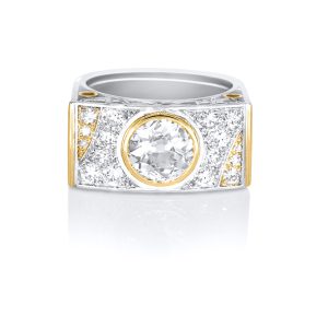 Or blanc et jaune, diamants 6