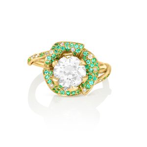 Bague Rose, Tourmaline Paraïba et diamant 7