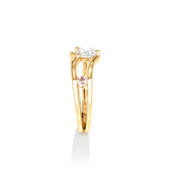 Solitaire, or, diamants, grenats malaya 3