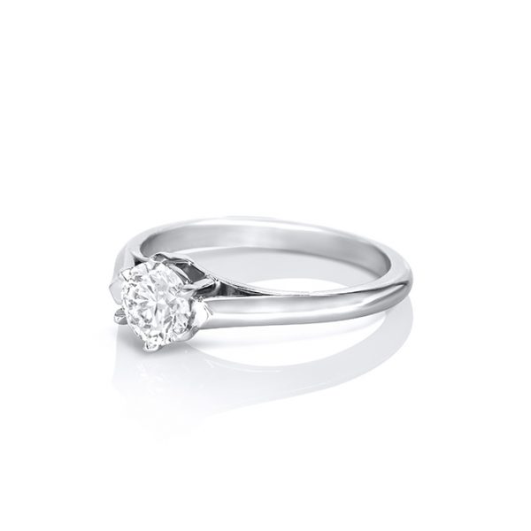 Solitaire Platine et diamant 6
