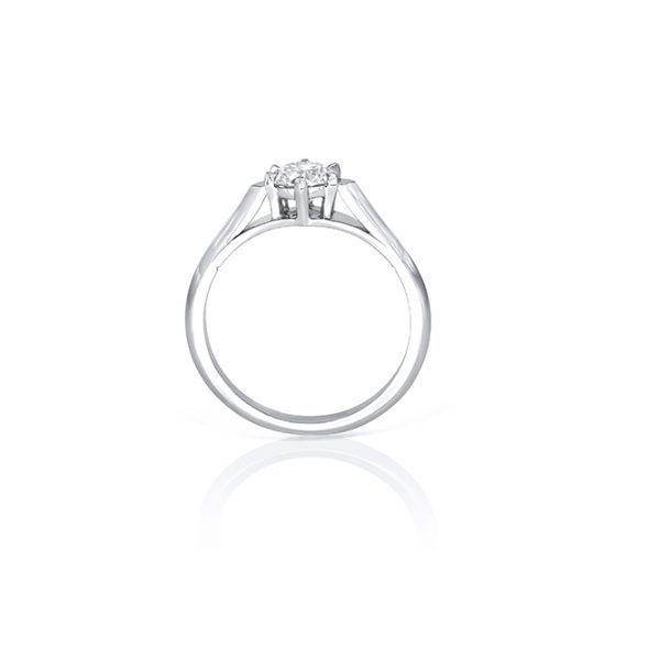Solitaire Platine et diamant 2