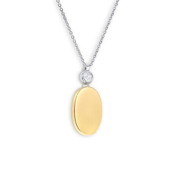 Pendentif or jaune, Opale et diamant 4