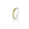 Or blanc palladié 18k, diamant jaune jonquille 2