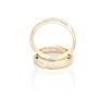 Alliances Mokume Gane, or blanc et jaune 18k 1