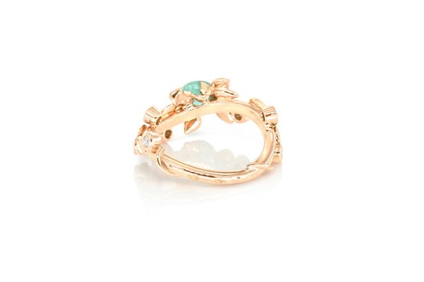 Bague Bouquet, Cambolite et diamants 3