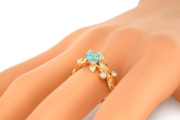 Bague Bouquet, Cambolite et diamants 2