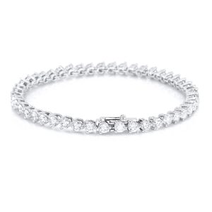 Bracelet rivière en or blanc et 5 carats de diamants 7