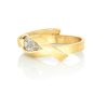 Or jaune 18K, ruban, diamant poire 7