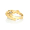 Or jaune 18K, ruban, diamant poire 5