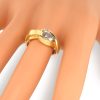 Or jaune 18K, ruban, diamant poire 1