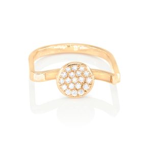 Bague Lily en or rouge, perle Akoya et diamants 6