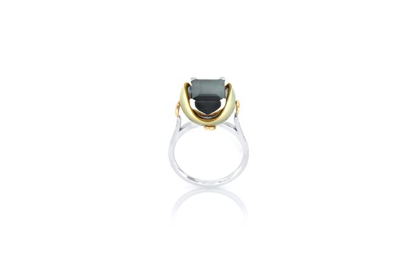 Bague perle, or 18K et tourmaline 2