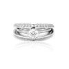 Bague modulable en or blanc 18k et diamants 7