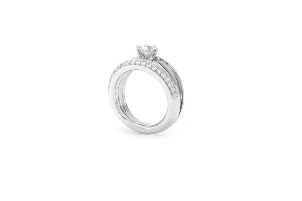 Bague modulable en or blanc 18k et diamants 4