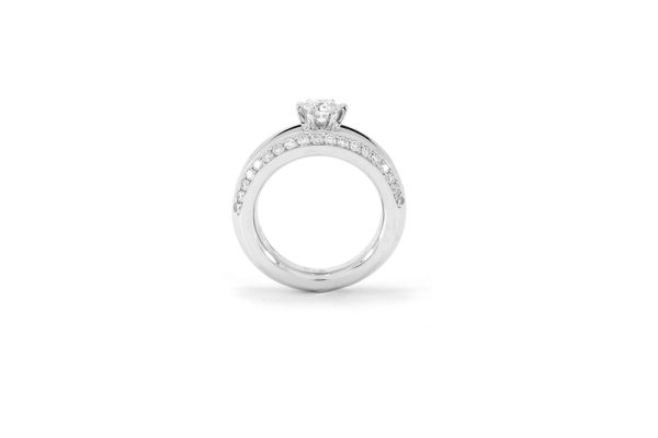 Bague modulable en or blanc 18k et diamants 3