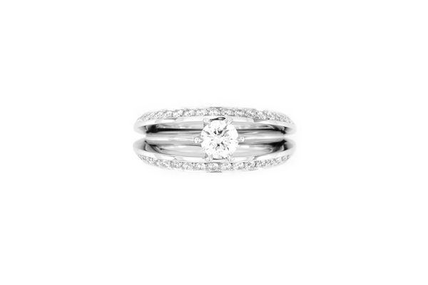 Bague modulable en or blanc 18k et diamants 2