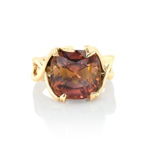 Bague avec une tourmaline bicolore 1