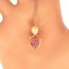 Pendentif Grenade or et rubis 8