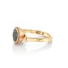 bague lily bleue, perle, zircon et or jaune 5