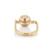 bague lily bleue, perle, zircon et or jaune 3